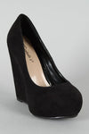 Women's Berry-01 Suede Round Toe Hidden Platform Wedges - Jazame, Inc.