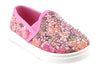 Girls FHX-08I Crystal Bling Slip On Floral Lace Canvas Shoes - Jazame, Inc.
