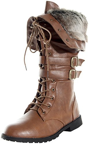 Women's Shanghai Military Combat Lace Up Winter Boots - Jazame, Inc.