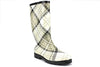 Women's Rubberboot Calf High Plaid Design Rain Boots - Jazame, Inc.