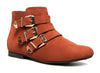 Women's Astro-11 Triple Buckle Zipper Closure Ankle Boots - Jazame, Inc.