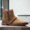 Jazamé Men's Chuck Nubuck Suede Pull-On Round Toe Chelsea Boots
