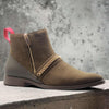 Jazamé Men's Chuck Nubuck Suede Pull-On Round Toe Chelsea Boots