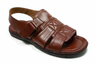 Mens Majestic Open Toe Back Sling Caged Sandals 72587 Chocolate - Jazame, Inc.