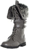 Women's Shanghai Military Combat Lace Up Winter Boots - Jazame, Inc.