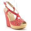 Women's BLW-08 Casual Studded Espadrilles Platform Wedges Strappy Sandals - Jazame, Inc.