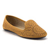 Women's Kelly-18 Laser Cut Out Slip On Smoking Loafers Ballet Flats Shoes - Jazame, Inc.