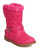 Toddler Girl's Quilted Hearts Suede Fur Riding Winter Boots - Jazame, Inc.