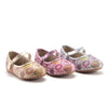 Girls FHX-03I Toddlers Mary Jane Embellished Floral Print Flats Shoes - Jazame, Inc.