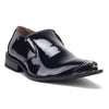 Men's 15811 Leather Lined Metal Tip Pointy Toe Slip On Loafers Dress Shoes - Jazame, Inc.