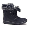 Women's Hike-02 Outdoor Fur Cuff Lace-Up Quilted Winter Snow Boots - Jazame, Inc.