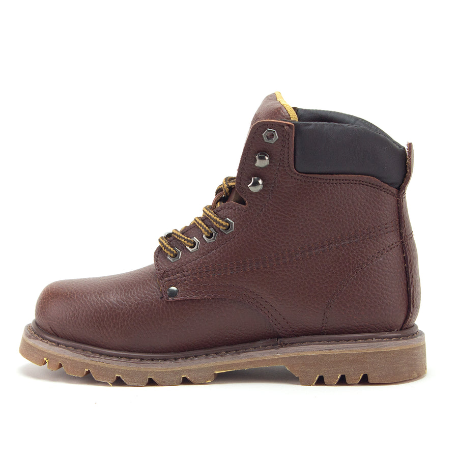 Men's 626 Ankle High Water Resistant Leather Construction Safety Work Boots - Jazame, Inc.