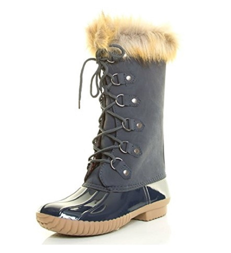 Women s Dylan Lace Up Tall Rain Snow Winter Duck Boots
