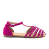 Girls Carmen-12K Gladiator Flats Embellished T-Strap Closed Toe Sandals - Jazame, Inc.