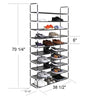 Jazame 10 Tier 50 Pair Shoe Rack Storage Organizer - Jazame, Inc.