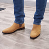 Men's B-2963 Chuck Nubuck Suede Pull-On Round Toe Chelsea Boots - Jazame, Inc.