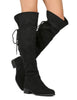 Women's Miles-02 Faux Suede Over The Knee OTK Tall Riding Dress Boots - Jazame, Inc.