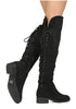 Women's Miles-02 Faux Suede Over The Knee OTK Tall Riding Dress Boots - Jazame, Inc.