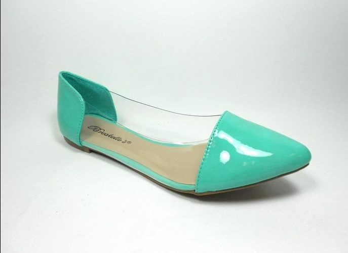 Women's Slip On Lucite Ballerina Pointy Toe Flat Shoes Dia-04 - Jazame, Inc.