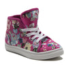 Girls Cay-05K Floral Print Canvas Hi-Top Sneaker Boots - Jazame, Inc.