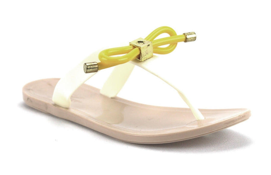 Women's Designer Slip On T-Strap Jelly Summer Sandals - Jazame, Inc.