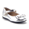 Girls FWD-13K Mary Jane Flats Round Toe Metallic Bow Dress Shoes - Jazame, Inc.