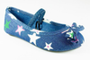 Girls Simply Petals Star Print Mary Jane Flats Starie-7575 Denim - Jazame, Inc.