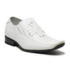 Boys Conal Cross Patch Slip On Dress Loafers Shoes K-61005 White-17 - Jazame, Inc.
