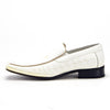 Boys Conal Squared Toe Dress Design Loafers Shoes K-61010 White-17