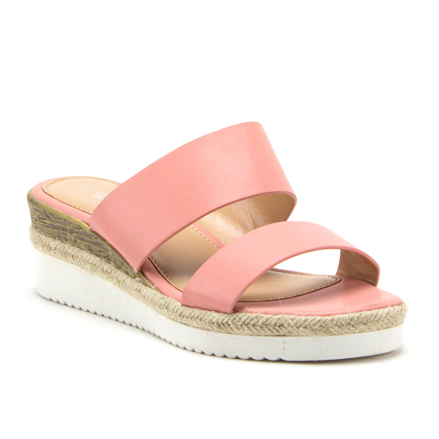 Women's Wanda-5 Stacked Flatform Espadrilles Open Toe Slides Wedged Sandals - Jazame, Inc.