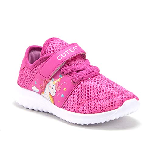 Toddler Little Girls Unicorn Faux Lace Easy On School Sports Shoes