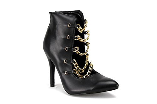 Women's Timeless015 Metal Chain Ankle High Heels - Jazame, Inc.