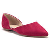 Women's Hedy-02 Pointed Toe Slip On D'Orsay Cut Out Ballet Flats Shoes - Jazame, Inc.