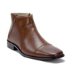 Men's 38893 Leather Lined Double Zip Cap Toe Dress Ankle Boots - Jazame, Inc.