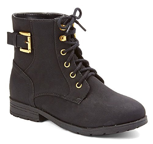 Girls Gianna-918 Military Style Lace-Up Combat Dress Boots 13 M US Little Kid / Black Girls Gianna-918 Military Style Lace-Up Combat Dress Boots 13 M US Little Kid / Black