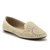 Women's Kelly-18 Laser Cut Out Slip On Smoking Loafers Ballet Flats Shoes - Jazame, Inc.