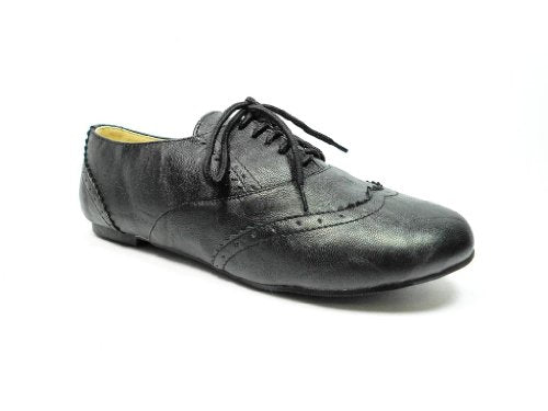 Women's Maya-04 Lace Up Blucher Wing Tip Oxfords Shoes - Jazame, Inc.