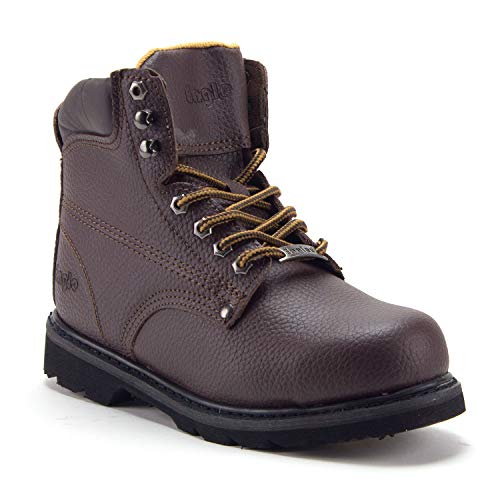 Men's 622S Genuine Leather Steel Toe Outdoor Construction Safety Work Boots - Jazame, Inc.
