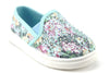 Girls FHX-08I Crystal Bling Slip On Floral Lace Canvas Shoes - Jazame, Inc.