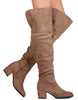 Women's Becky-02 Faux Suede Over The Knee Thigh High Chunky Heel Dress Boot - Jazame, Inc.