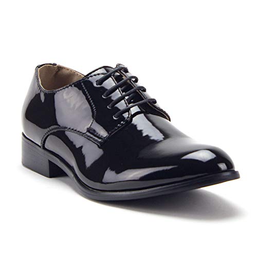 Men's 95101 Classic Patent Leather Formal Tuxedo Oxfords Dress Shoes - Jazame, Inc.