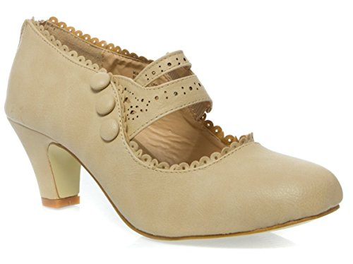 Women's Mina-4 Closed Toe Mary Jane High Heel Shoes - Jazame, Inc.