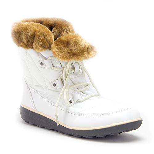 Women's Hike-02 Outdoor Fur Cuff Lace-Up Quilted Winter Snow Boots - Jazame, Inc.