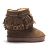 Girls BYX-25I Toddlers Suede Moccasin Fringe Ankle Boots - Jazame, Inc.