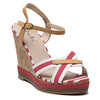 Women's Abbie-1 Nautical Sailor Stripe Platform Wedges Sandals - Jazame, Inc.