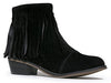 Women's Dorado-18 Suede Fringe Cap Toe Ankle Boots - Jazame, Inc.