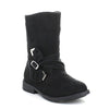 Toddler Girl's Maisy-800D Faux Suede Buckle Round Toe Boots - Jazame, Inc.