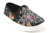 Girls FHX-08I Crystal Bling Slip On Floral Lace Canvas Shoes - Jazame, Inc.