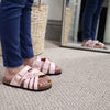 Little Girls Urban Strappy Slip On Footbed Rubber Sole Slides Sandals