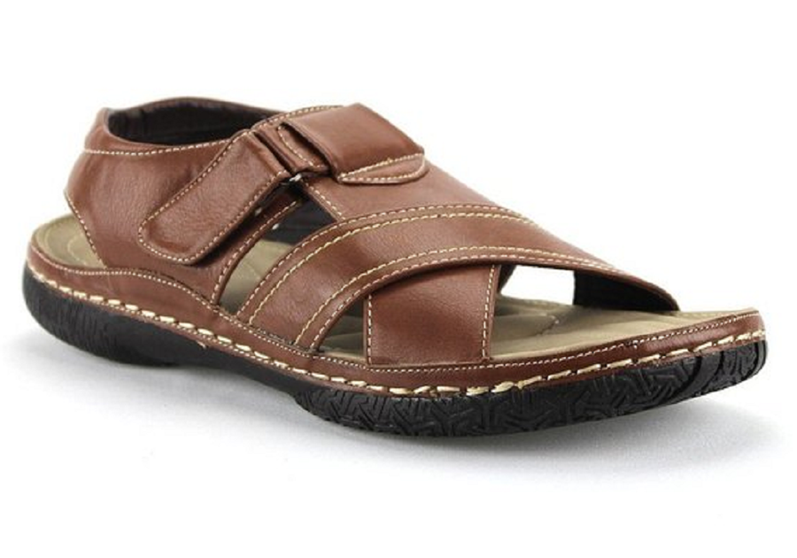 Men's Rocus Comfort Open Toe Walking Sandals JF3-41 Tan - Jazame, Inc.